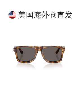 自营persol哈瓦那Po8002s醋酸纤维乳白色太阳镜-灰色 美国奥莱直