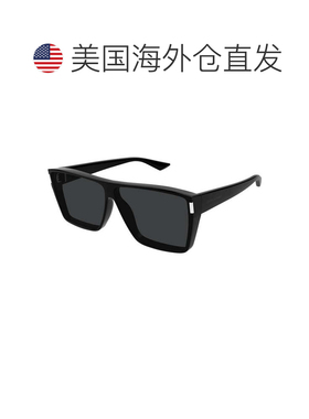 自营Saint Laurent Sunglasses Square Full Rim, Black Frame An