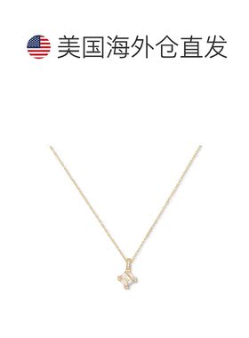 美国直邮Kate Spade 通用宝石吊坠项链钻石银色长项链爆款简约