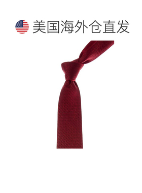 自营Canali红色高尔夫球手/实心双面真丝领带-红色 美国奥莱直发