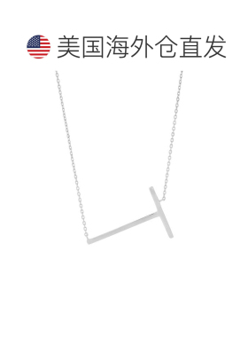 自营max + stone10k实心白色金色大侧面大写字母首字母，带可延伸