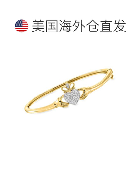 自营Ross-Simons Lab-Grown Diamond Claddagh Bangle Bracelet i