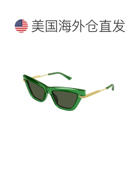 自营bottega venetaBV1241S 003透明绿色/金色/绿色-透明绿色/金