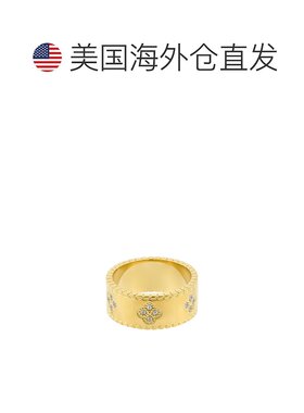 自营adornia抗锈蚀 18k 镀金水晶四叶草戒指 - 金色 美国奥莱直发