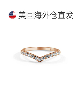 自营sabrina14k 金和钻石戒指 - 玫瑰色 美国奥莱直发