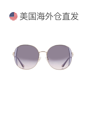 自营Coach Lilac Peach Gradient Round Ladies Sunglasses HC717
