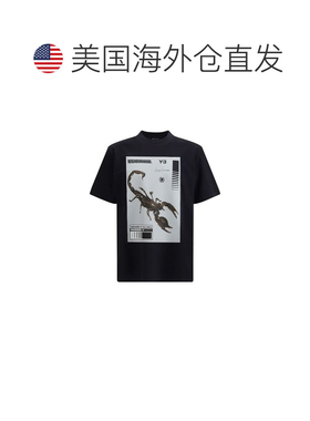 自营Y-3 Cotton Men's T-Shirt - black 美国奥莱直发