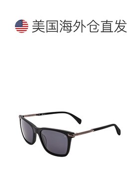 自营 rag & boneRag&Bone男式56毫米哑光黑色太阳镜-哑光黑色 美