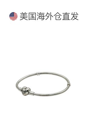 自营Pandora Moments Silver Bracelet with Heart Clasp 17CM -
