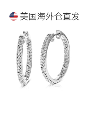 自营vir jewels2 cttw Lab Grown Diamond Hoops Earrings in Ste