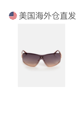 自营guessBackmounted Shield Sunglasses - rose gold 美国奥莱