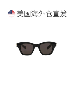 自营saint laurent方形框再生醋酸盐太阳镜-黑色黑色黑色 美国奥