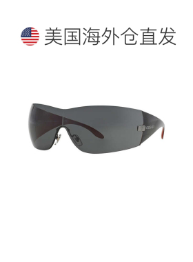 自营versace范思哲盾牌无框，带有炮铜框架和深灰色镜头。-灰色