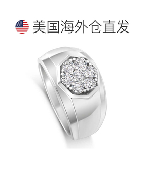 自营pompeii31 克拉男士 7 石钻石戒指，14k 金，实验室培育 - 14