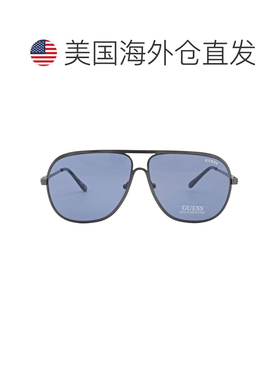 自营Guess Factory Blue Pilot Unisex Sunglasses GF0208 08V 60