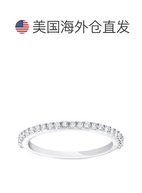 自营 pompeii3POMPEII 1/4 克拉钻石结婚戒指 14k 白金可堆叠女士