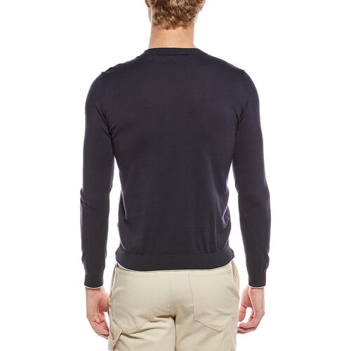 自营Eleventy Long Sleeves Round Neck Sweater - blue 美国奥莱 - 图2