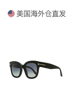自营 Tom Ford 女式 Beatrix-02 太阳镜 TF613 01D 黑色 52 毫米