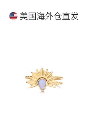 自营adorniaTarnish Resistant 18k Gold Plated Opal Sunrise Ri