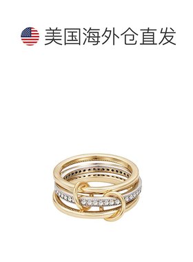 自营adornia14k Gold and Silver Plated Connected 3-Piece Ring