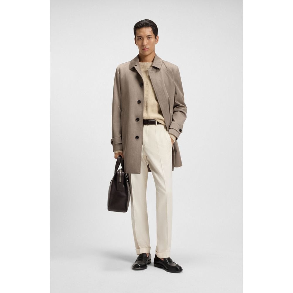 自营bossWool-cashmere sweater with mixed structures - light - 图2