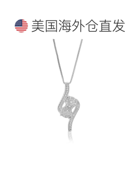 自营vir jewels1/6 克拉实验室培育钻石 .925 纯银旁路吊坠项链 2