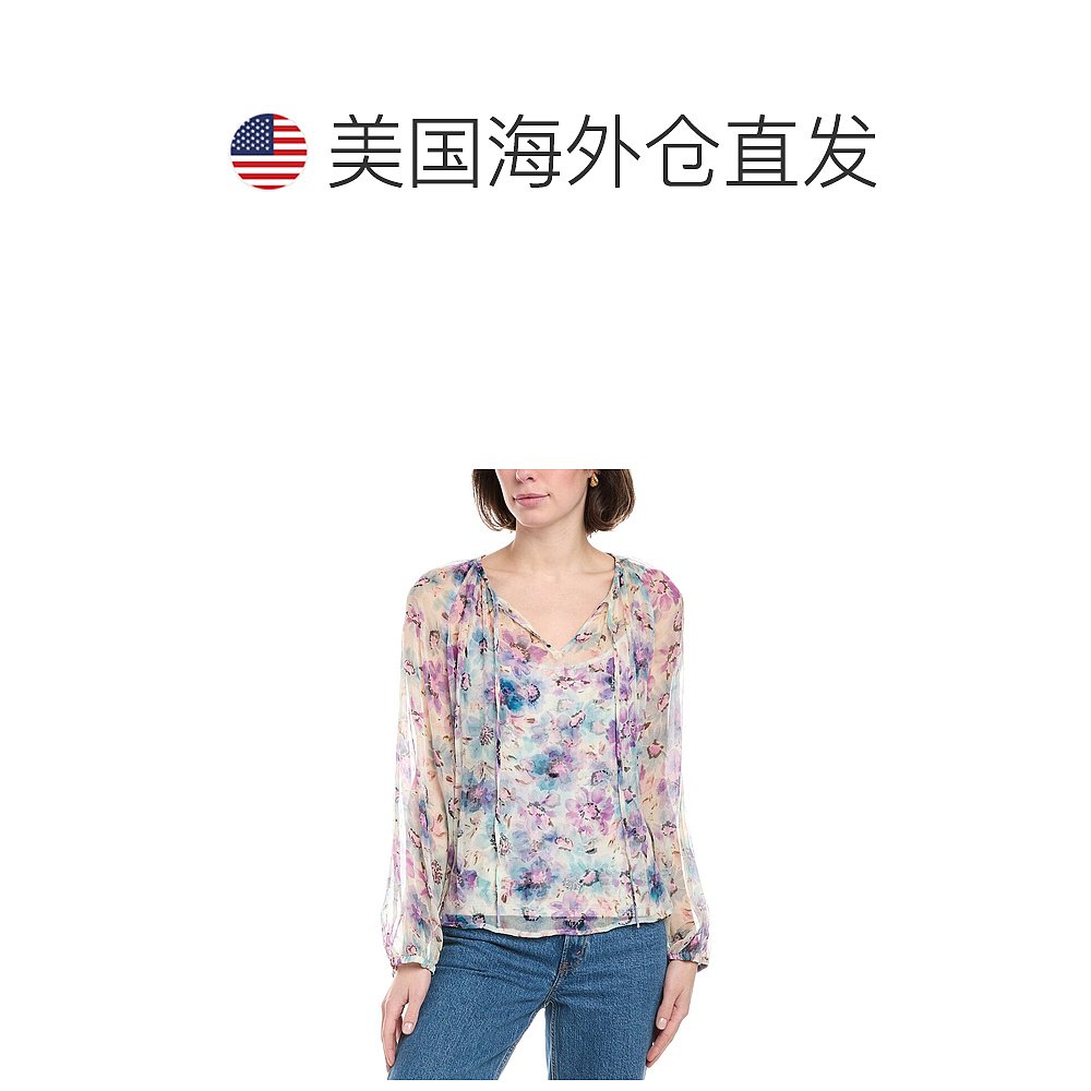 自营 Johnny Was Petite Glinda 丝绸农民衬衫 - 多色 美国奥莱直 - 图1