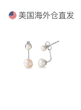 自营Adornia 淡水珍珠耳环夹克 .925 纯银 - 白色 美国 美国奥莱
