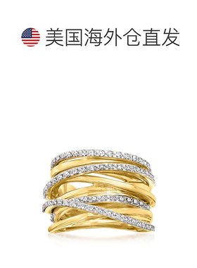 自营 Ross-Simons 18kt 金钻石公路戒指 白色 美国奥莱直发