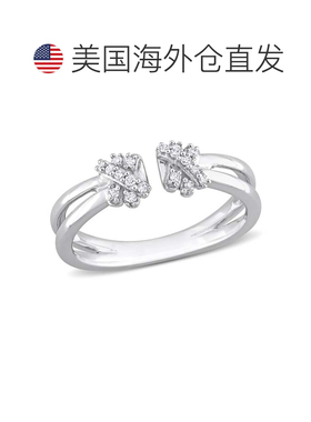 自营Mimi & Max 1/10ct TDW Diamond Split-Shank Open Ring 14k