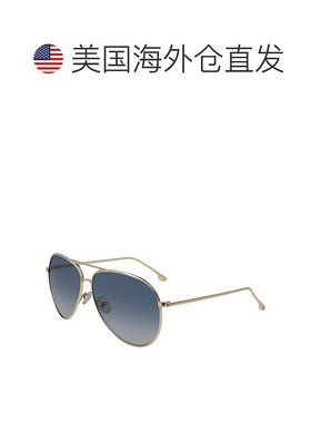 自营Victoria Beckham Metal Women's Sunglasses - gold 美国奥