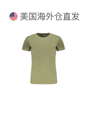 自营Aeronautica Militare Cotton Men's T-Shirt - green 美国奥