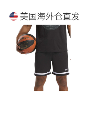 自营Men's Reebok Basketball Transition Shorts  Black Drawstr