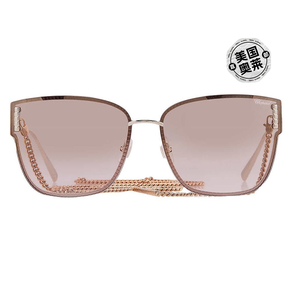 自营Chopard Gold Cat Eye Ladies Sunglasses IKCHF73 594X 63 - - 图0