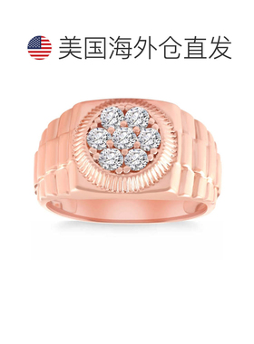 自营pompeii33/4 克拉男士 7 石钻石戒指，14k 金，实验室培育 -