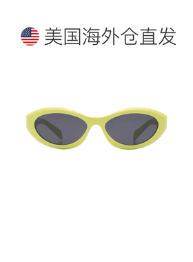 自营Prada Dark Gray Oval Ladies Sunglasses PR 26ZS 13L08Z 55