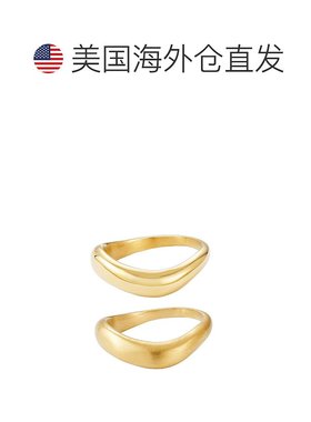 自营adorniaTarnish Resistant 18k Gold Plated Nesting Curved