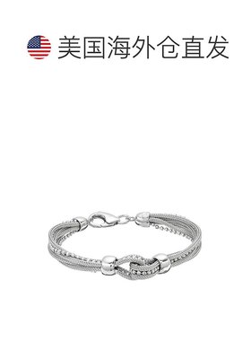 自营 max + stone纯银网状手链带龙虾爪扣 7.5 英寸 - 银色 美国