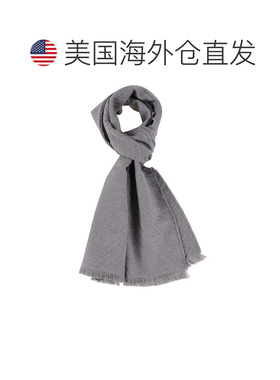 自营emporio armani人字纹新剪羊毛围巾-灰色 美国奥莱直发
