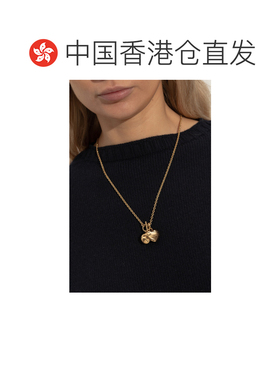 自营 CHLOÉ 女士项链 CH25UK131CB79DA CO 金色 字母心形标志吊饰