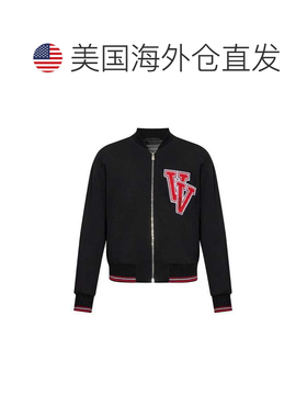 自营Versace Virgin Wool Men's Bomber - black 美国奥莱直发