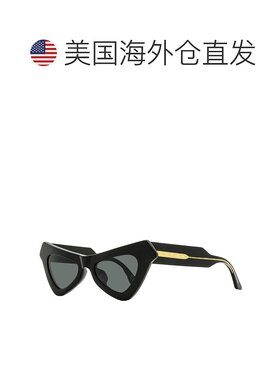 自营 Marni女式三角猫眼太阳镜仙女池OW8黑色50mm-OW8 美国奥莱直