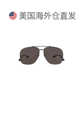 自营saint laurent飞行员镜框金属太阳眼镜-黑色 美国奥莱直发
