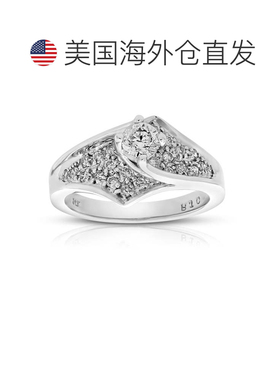 自营vir jewels0.80 克拉钻石订婚戒指 14K 白金婚礼新娘 - 白色