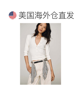 自营rag & boneMichele围巾腰带-黑色条纹 美国奥莱直发