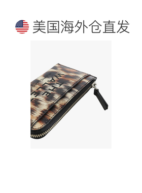 美国直邮MARC JACOBS-女士顶部拉链多收纳豹纹钱包卡包