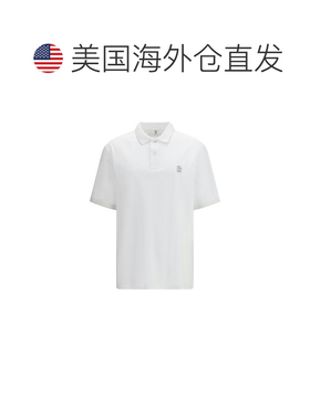 自营Brunello Cucinelli Cotton Polo Men's Shirt - white 美国