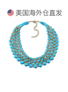 自营liv oliver18k金绿松石项链-蓝色 美国奥莱直发新款