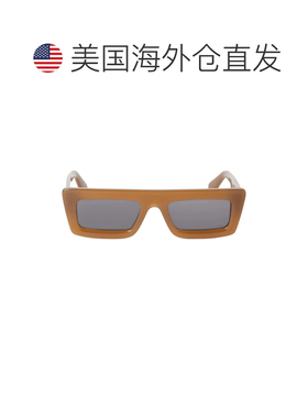 自营off-white米白色安大略长方形太阳镜-泥灰色 美国奥莱直发