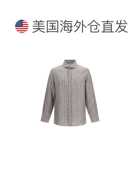 自营Brunello Cucinelli Linen Dress Men's Shirt - beige 美国